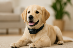Bark collar on a puppy